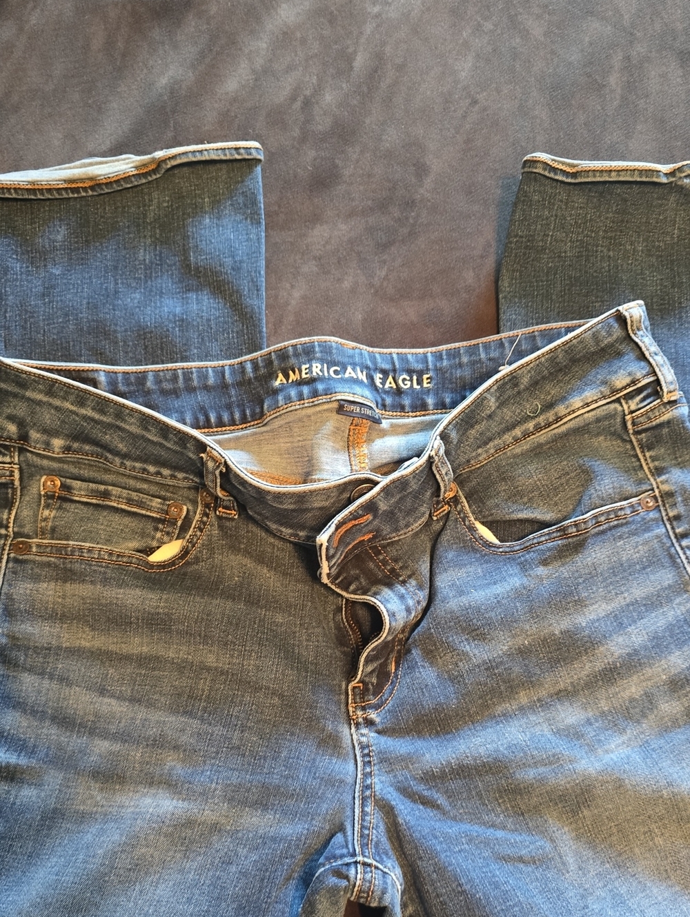 American Eagle Outfitters Women's Blue Skinny Jeans - Faded Indigo